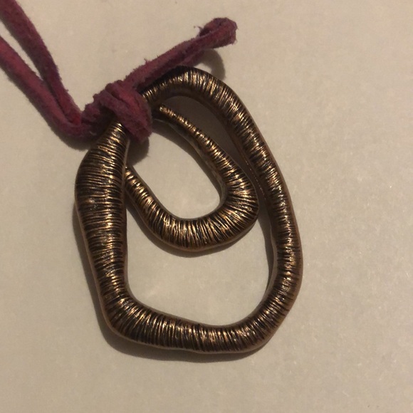 Lia Sophia Pink Cord Pendant Necklace - Picture 6 of 6